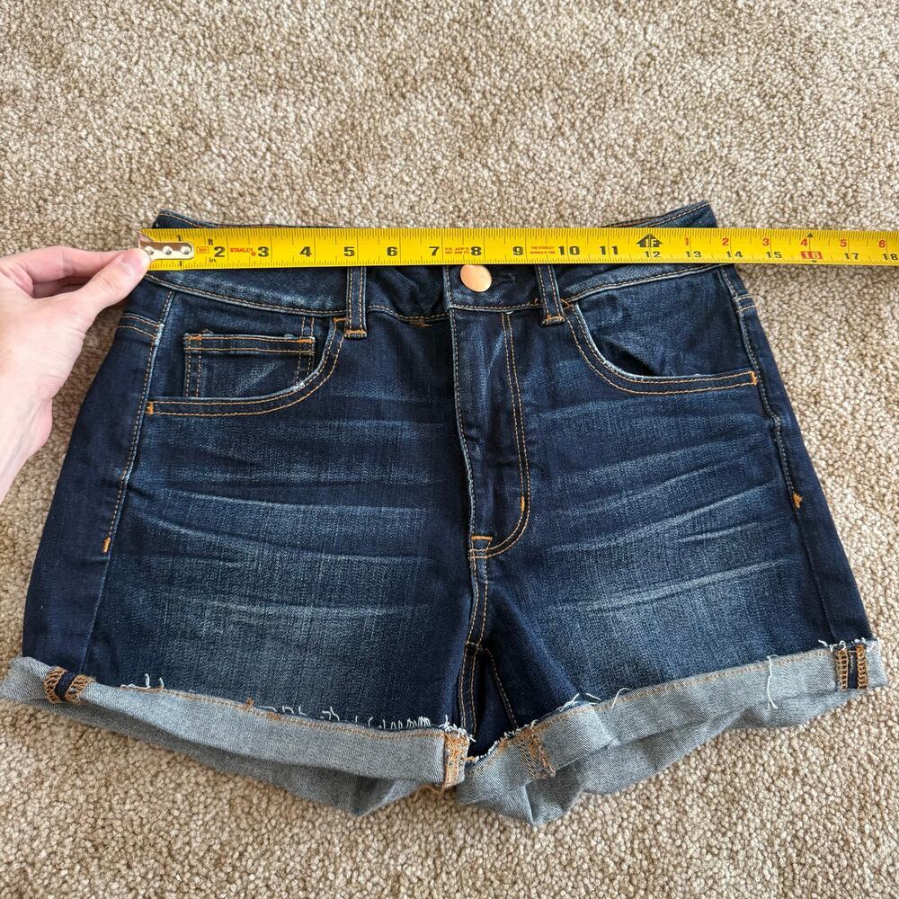 American Eagle Hi- Rise Shortie‎ Dark Wash Rolled Bottoms Casual Size 6 Summer - Picture 8 of 8